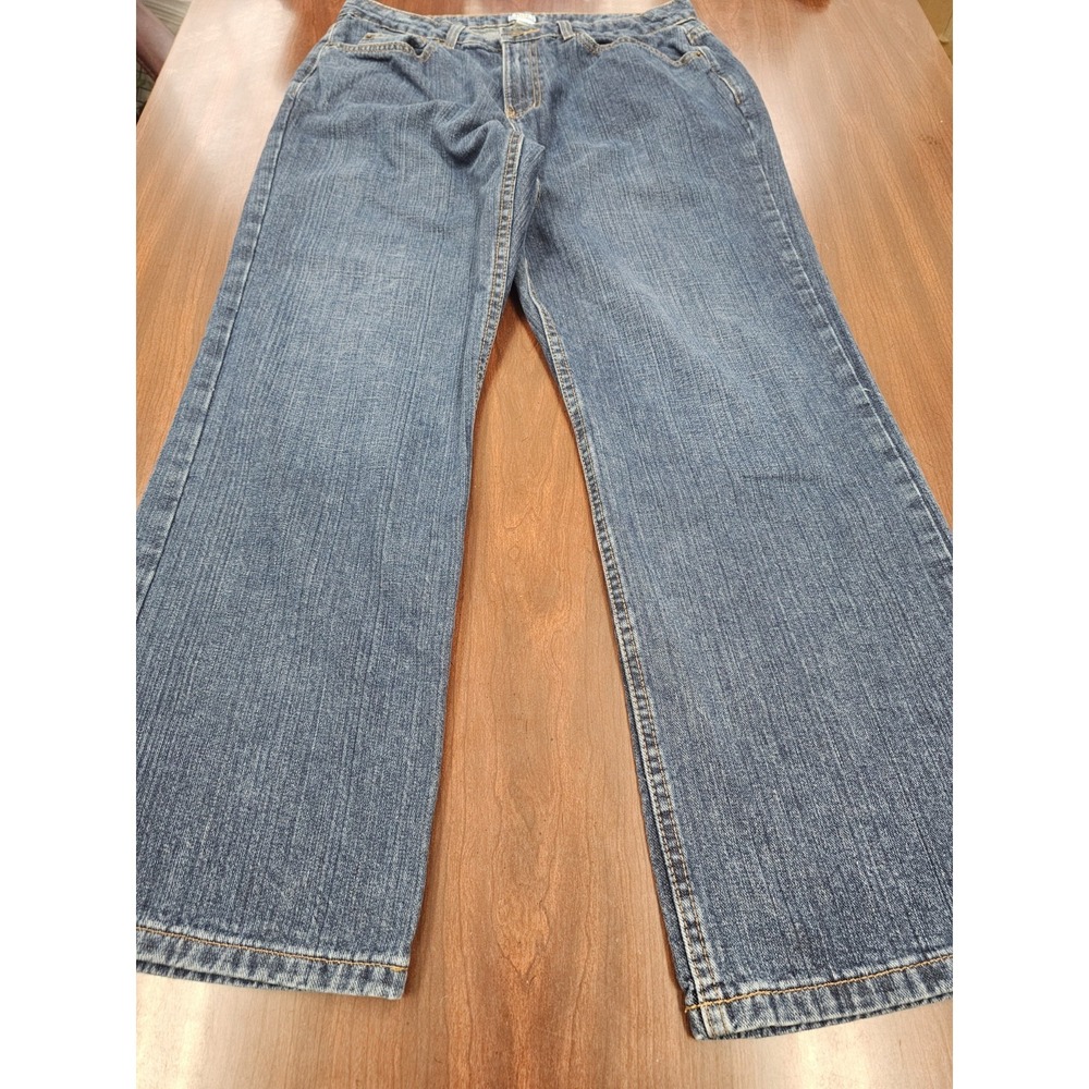 Bass Jeans Womens Size 12 100% Cotton Straight Leg Blue Denim Classic Y2K Mom